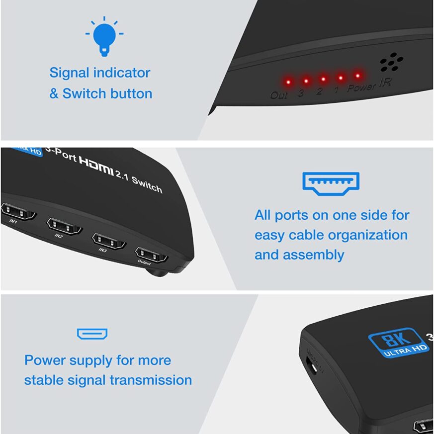 Switch 38 HDMI switcher 3x1