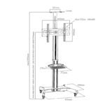 OFS 03 TV Floor Stand Trolley