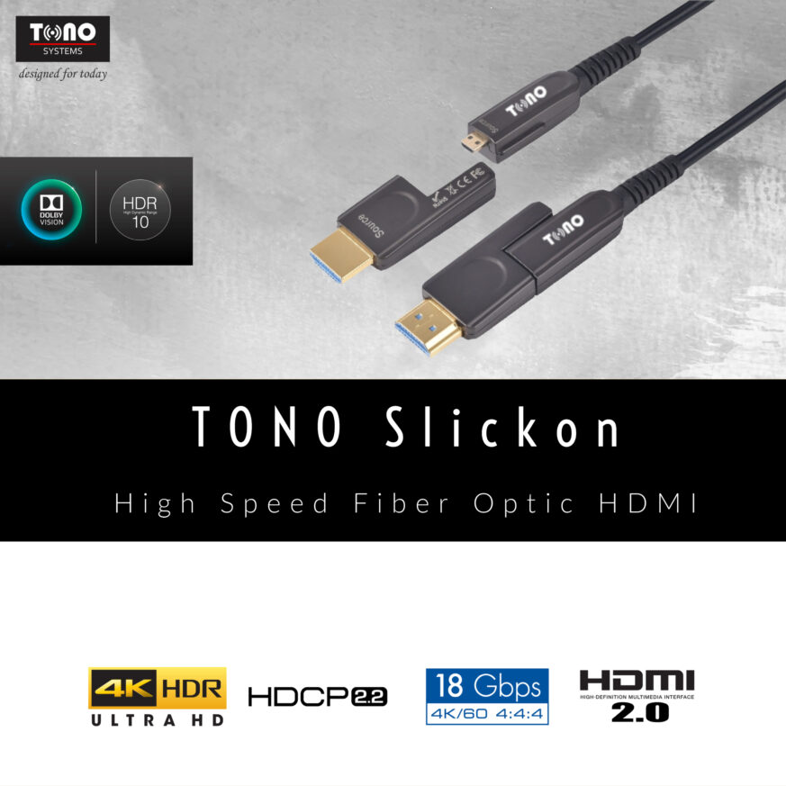 Slickon High Speed Fiber Optic HDMI Cable with Detachable Head