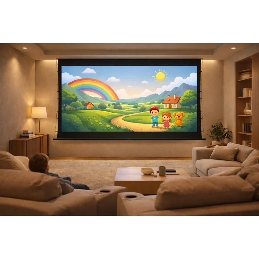 Motorized Tab Tensioned Projector Screens