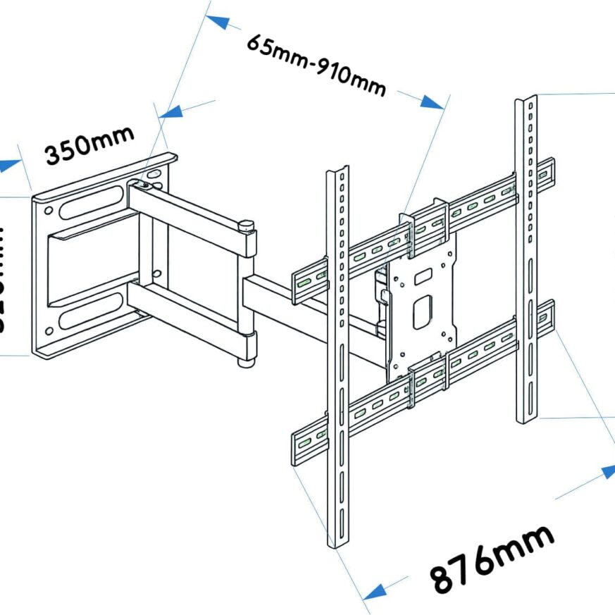 LPC 501 Full 180 degree wall mount for OLED TV upto 77 inches