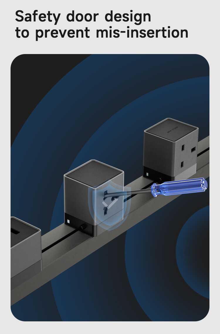 Tono Glide X – Modular Power Track for Conference Table