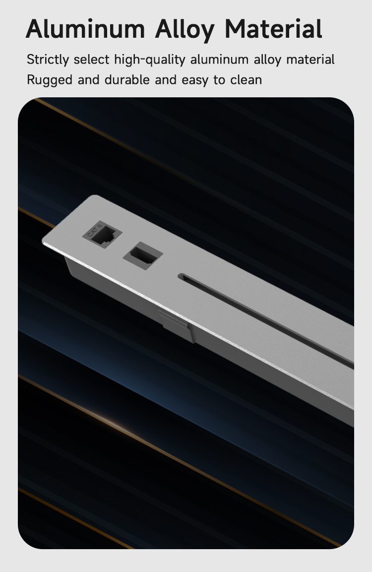 Tono Glide X – Modular Power Track for Conference Table