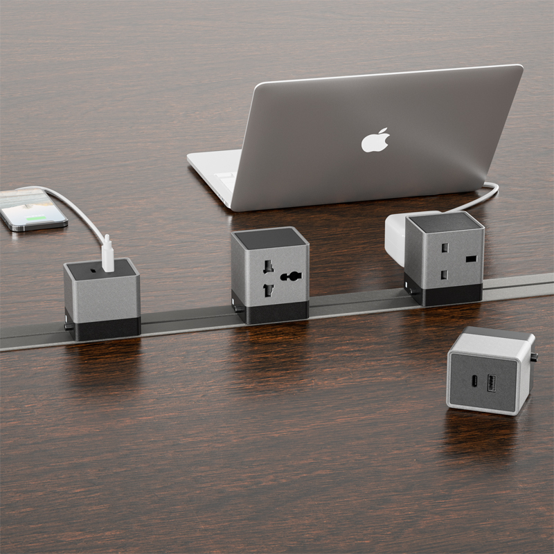 Tono Glide X – Modular Power Track for Conference Table