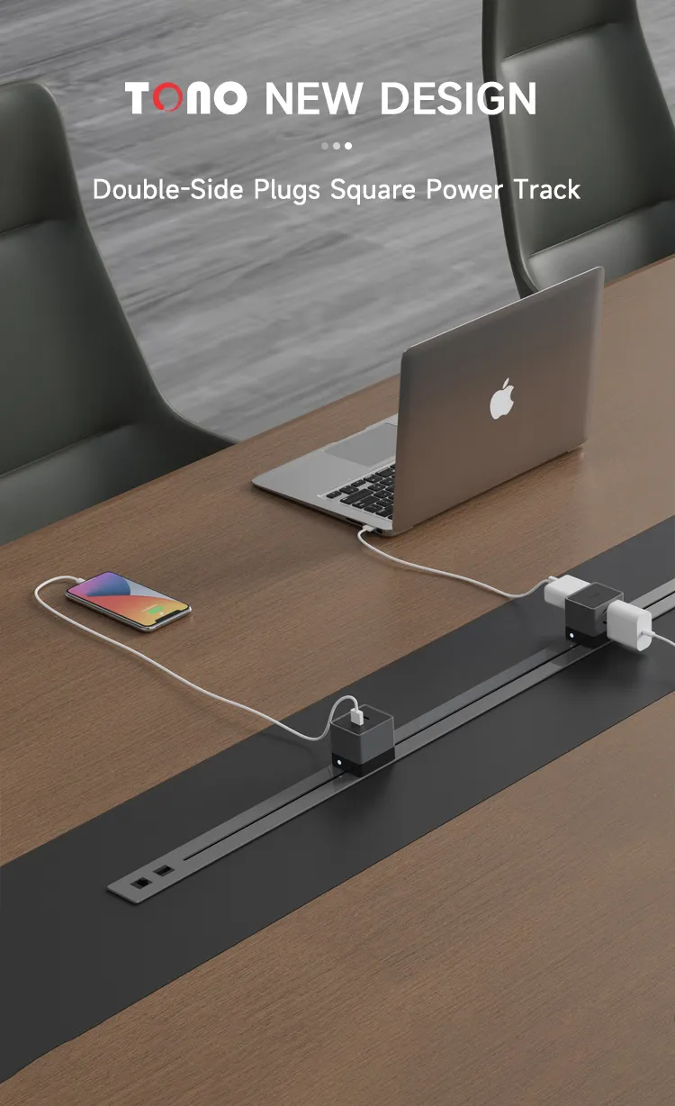 Tono Glide X – Modular Power Track for Conference Table