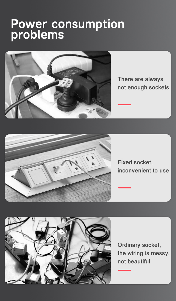 Tono Glide X – Modular Power Track for Conference Table