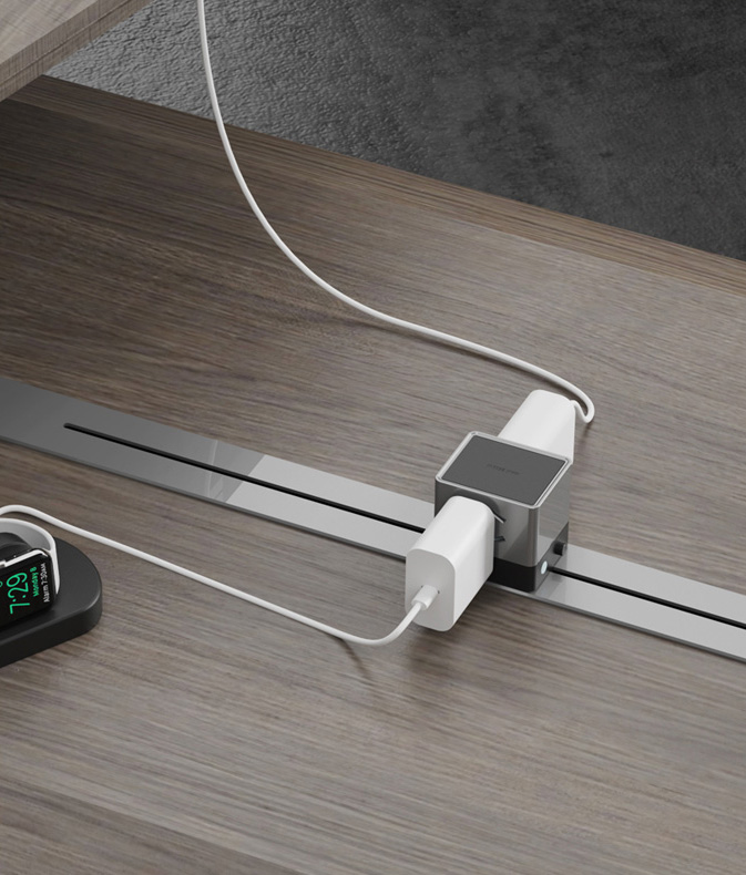 Tono Glide X – Modular Power Track for Conference Table