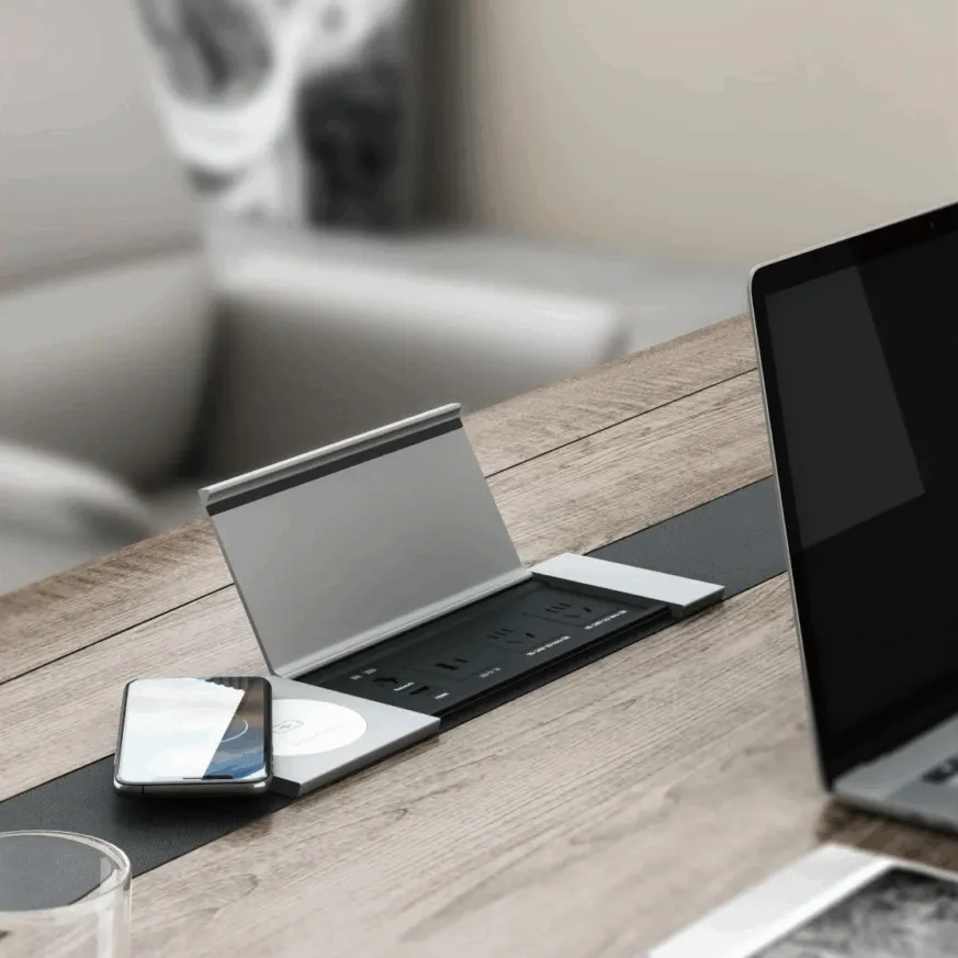 Tono Thin 2 – Flip-Up Cable Cubby with Power and USB Charging