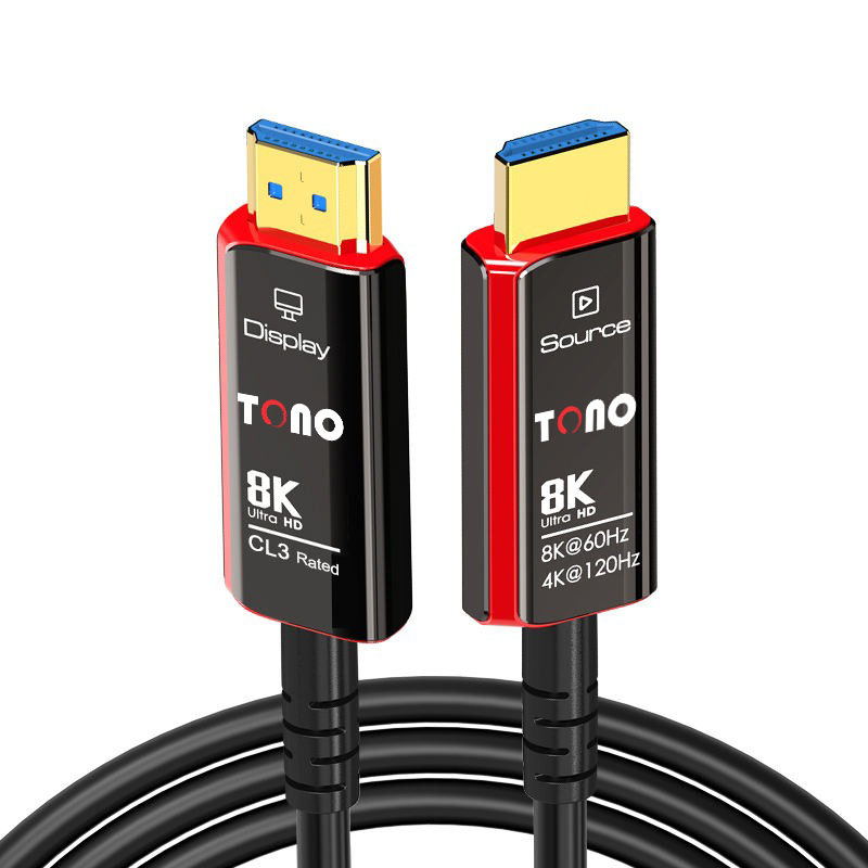Tono Alpha 3 Red Edition – 8K AOC HDMI Cable | CL3 Rated | Long-Distance