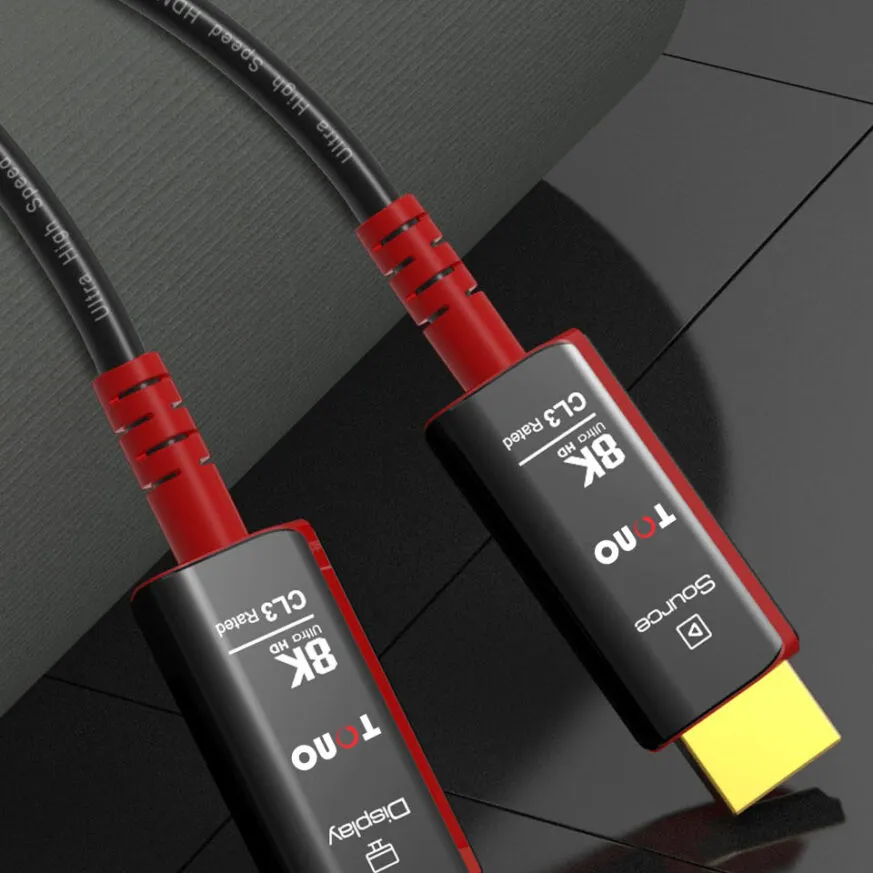 Tono Alpha 3 Red Edition – 8K AOC HDMI Cable | CL3 Rated | Long-Distance