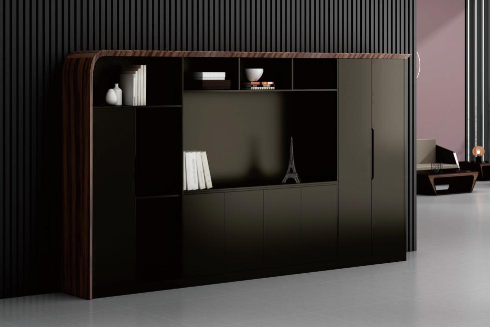 SAGE Series File Cabinet – Modern Office Storage Cabinet with Open Display & Premium Rounded Design