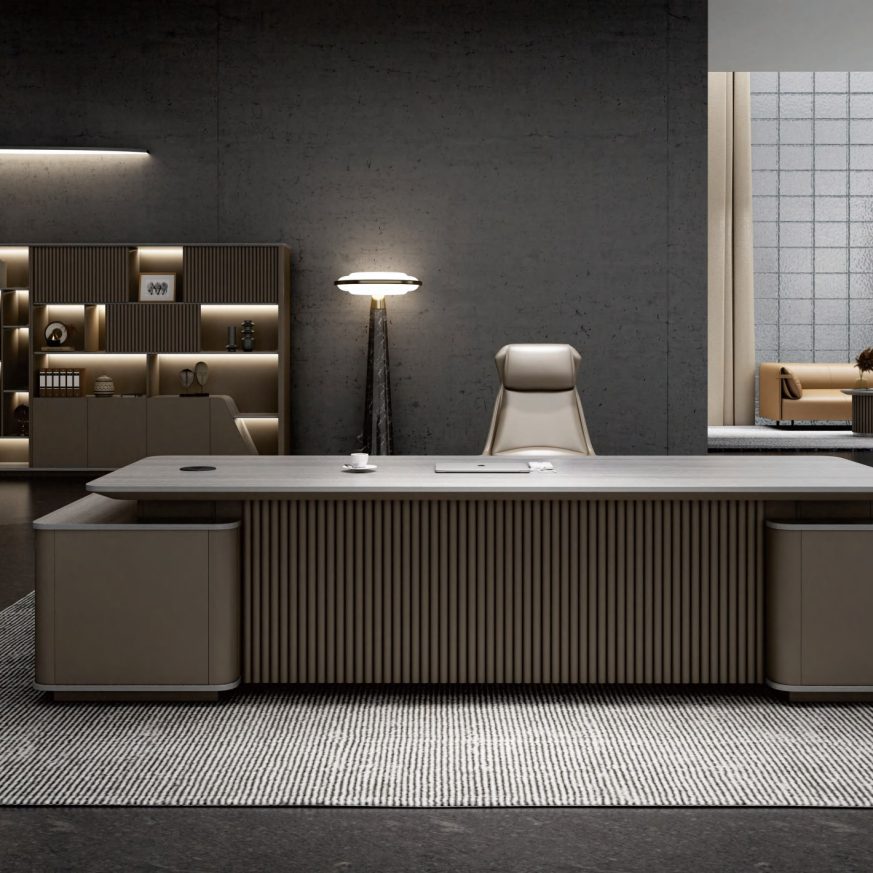 Bravo Manager Desk – Premium Executive Desk with Storage & Modern Minimal Design