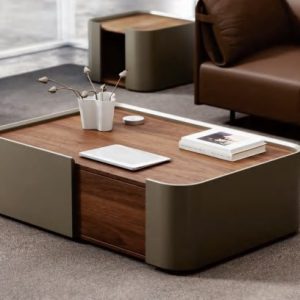 Muzo Coffee Table – Modern Wood Coffee Table for Stylish Office Lounges