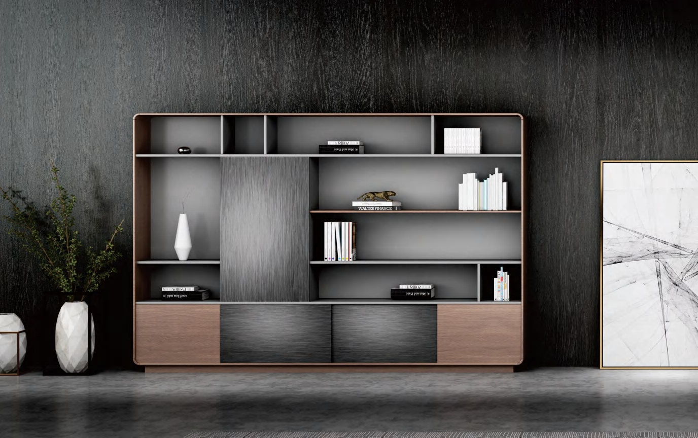 AXIS File Cabinet – Modern Executive Office Storage Cabinet with Premium Wood & Metal Finish