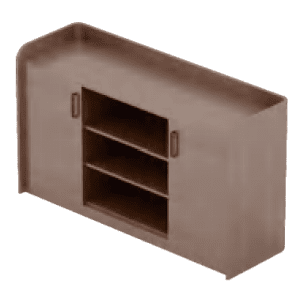 AXIS Tea Cabinet  Modern Office Tea Storage Cabinet with Open Shelves