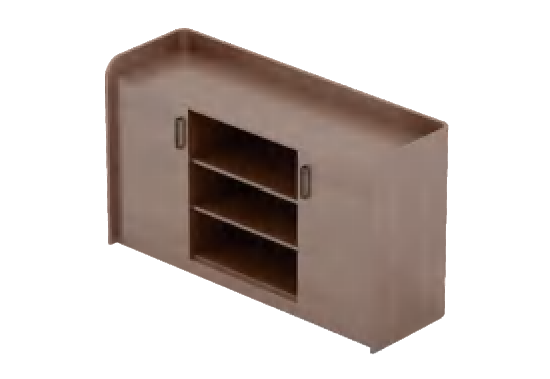 AXIS Tea Cabinet  Modern Office Tea Storage Cabinet with Open Shelves