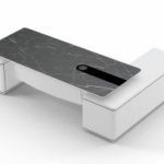 Astraé Manager Desk – Modern Executive Desk with Floating Slate Top & Smart Storage