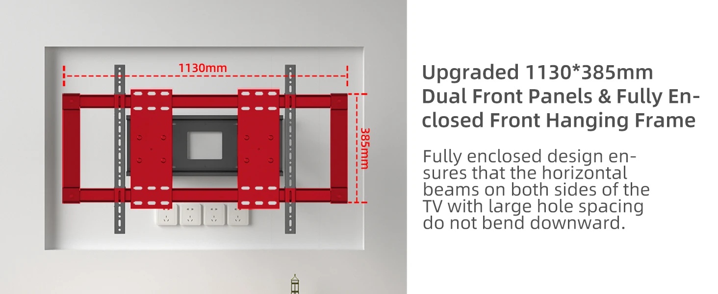 Tono LPC XL 01 - Extra-Large Full-Motion TV Wall Mount, 130″ / 150 kgs
