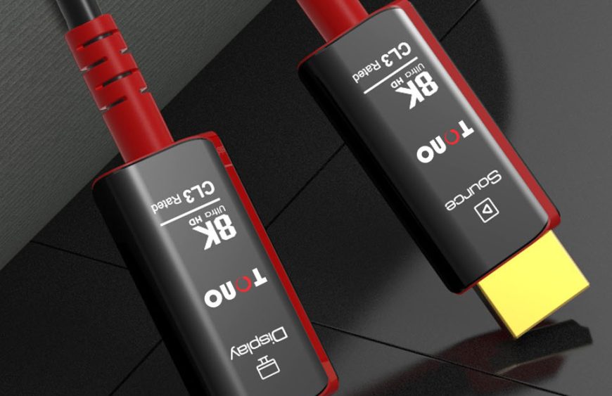 Tono Alpha 3 Red Series 8K HDMI CL3 rated Fiber Optic AOC Cable (11)1