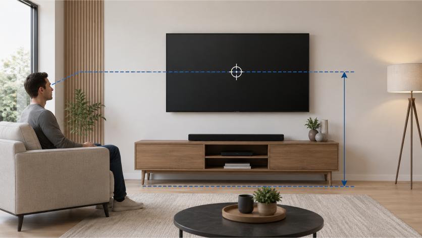 Tono How High to Mount a TV Height Chart Calculator