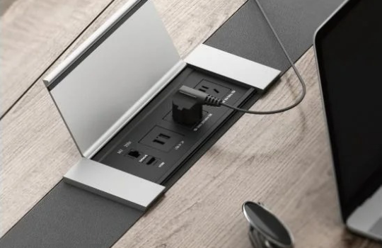 Tono Thin 2 – Flip-Up Cable Cubby with Power & USB Charging (2)