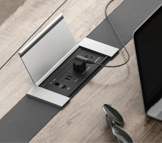 Tono Thin 2 – Flip-Up Cable Cubby with Power & USB Charging (2)