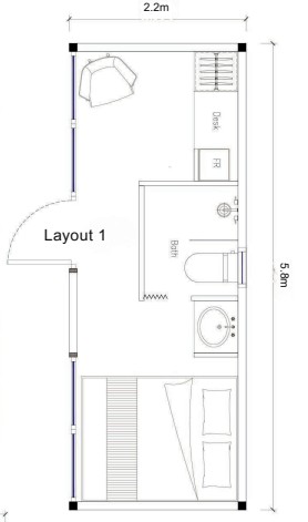 Tono TC-H3 Twin Glamping Pod (5.8 m)