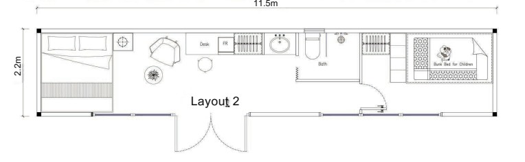 Tono TC-U3 One-Bedroom Cabin (11.5 m)