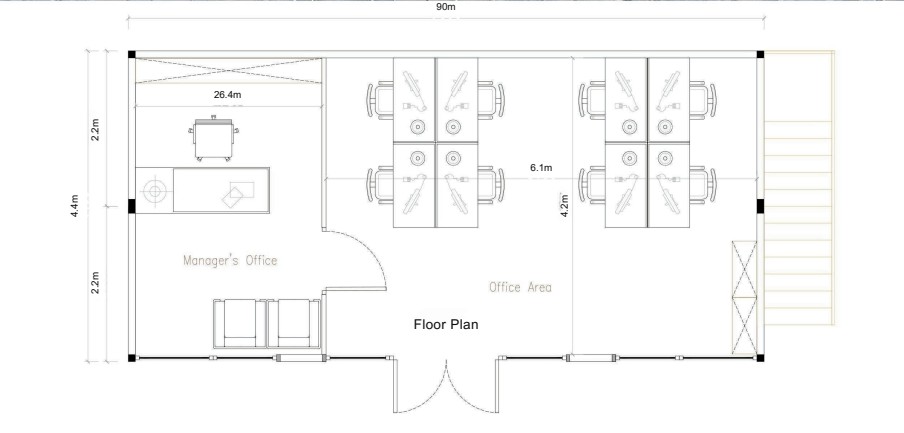 Tono TC-O2 Open-Plan Office (9 m)